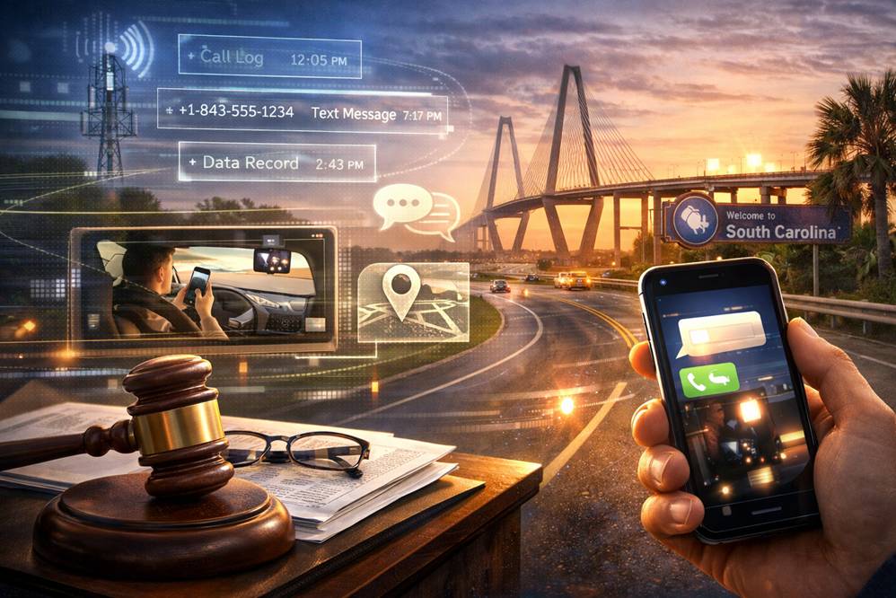 Distracted Driving Accidents in SC: Using Phone Records and Evidence