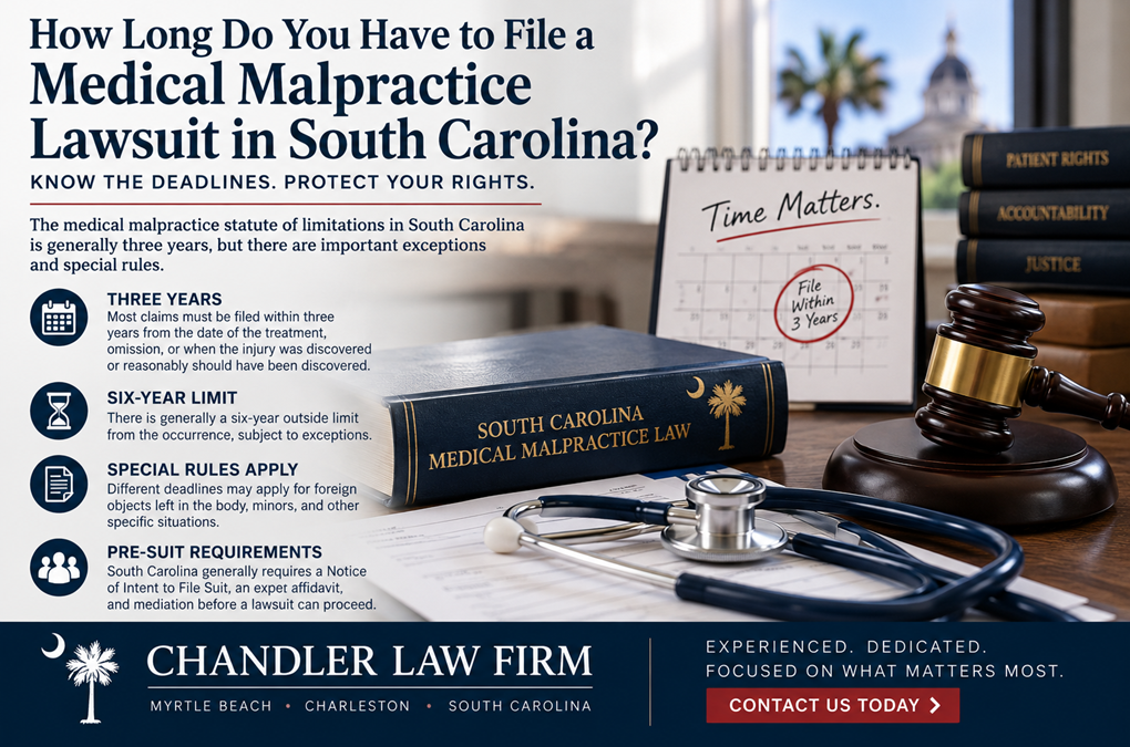 How Long Do You Have to File a Medical Malpractice Lawsuit in South Carolina?